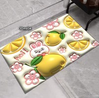 2023 Super absorbant l'eau tapis de salle de bain antidérapant 3D imprimé dessin animé diatomée tapis de boue séchage rapide tapis de sol pour la maison hôtel utilisation