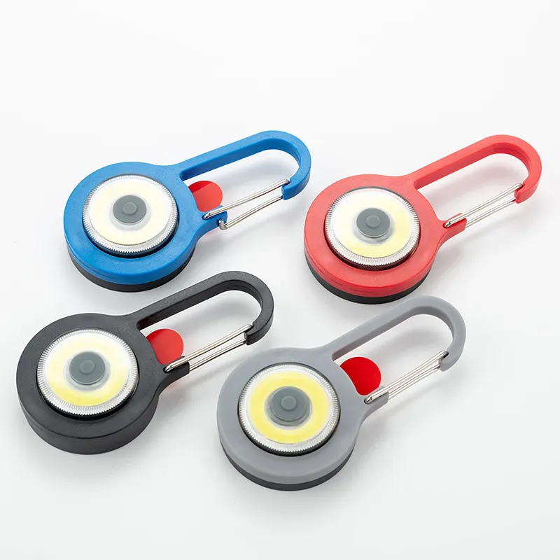 COB LED Keychain Flashlight Mini Pocket Light with Carabiner Outdoor Mini Handhold Torch led key chain