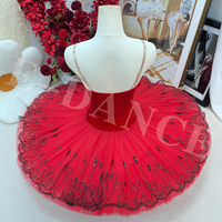 Tutu de ballet rouge et noir personnalisable AL-S0090 pour adultes et enfants |   Costume de danse professionnel avec des matériaux de qualité supérieure