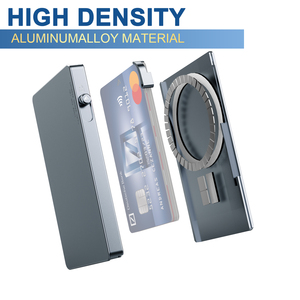 Nuovo stile minimalista Rfid Blocking Basic Card Holder portafoglio compatto intelligente Pop-Up in alluminio da uomo con Logo personalizzato - Product Image 2