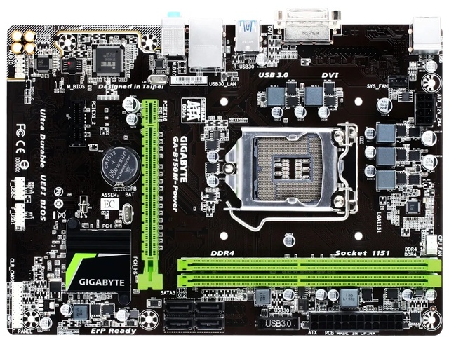 GIGABYTE B150M-Power Desktop Motherboard LGA 1151 6th/7th Gen Intel I7/I5/I3 DDR4 Double Channel SATA Interface New