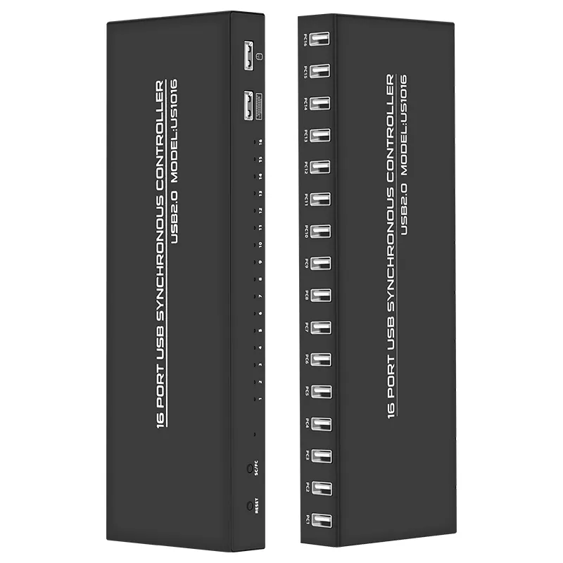 Interruptor Kvm de 16 puertos USB 2,0 de larga distancia multiplataforma de alta definición con tecla de acceso rápido Osd Fjgear para Windows síncrono