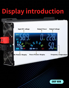 Convertisseur de courant MYAMi 12000W de puissance de pointe, 6KW, 24V 48V 60V 72V DC vers AC 220V 50Hz/60Hz, monophasé, double sortie, efficacité 90% pour voiture/camping-car - Product Image 2