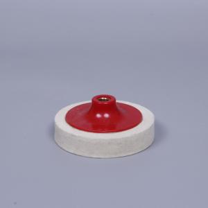 Disco de pulido de fieltro de lana de tamaño personalizado con eje roscado para amoladora angular - Product Image 2