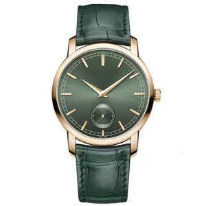 Montre mécanique de luxe haut de gamme pour homme, cadran argenté, boîtier en acier inoxydable, fonction petite seconde, nouvelle collection 2026, bracelet en cuir - Product Image 6