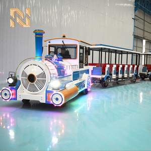 รถไฟดีเซลไร้ราง 58 ที่นั่ง คัมมินส์ 96 กิโลวัตต์ ความเร็ว 30 กม./ชม. สำหรับสวนสนุก ขายโดยผู้ผลิต - Product Image 1