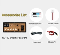 SZM GD100 Fiber 5.O Mono Güç Amplifikatör Kartı 100-300W Alüminyum Alaşımlı Ev Tipi Optik Girişli Çift Mikrofonlu Uzaktan Alıcılar
