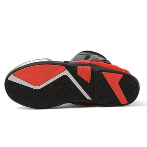 Logo personnalisé Chaussures de moto Break <span class=keywords><strong>Biker</strong></span> Chaussures d'équitation imperméables Fabricants Bottes de moto en cuir pour hommes - Product Image 4