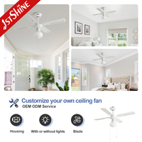 Ventilateur de plafond 1stshine de 40 pouces avec télécommande, qualité garantie, vente en gros, haute performance, style luxueux, avec éclairage LED