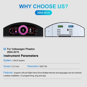 Navihua LCD <b>Digital</b> Cluster Dashboard <b>Speedometer</b> Linux System Auto Meter Virtual Cockpit <b>for</b> Volkswagen Phaeton VW 2004-2015 - Product Image 5