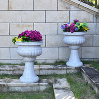 Sculptures de pots de fleurs en résine personnalisées, écologiques, façonnées à la main, pour la décoration extérieure du jardin et de la maison