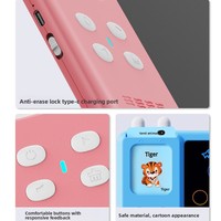 Tablette d'écriture en plastique pour l'apprentissage précoce et jouet parlant, kit éducatif de démarrage pour enfants de 3 ans et plus, avec insertion de cartes