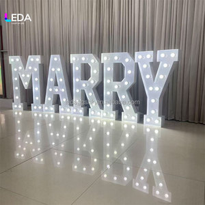 LEDA Custom MARRY ME Marquee <b>Letter</b> Wedding Proposal Party Backdrop Decor Large 4ft <b>Letter</b> Light - Product Image 4