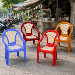 Chaise de jardin en plastique PP rotative, empilable, imperméable, durable, design moderne, écologique, légère, multi-usages - Product Image 6