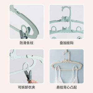 Multifunctional Extendable Clothes <b>Hanger</b> For Babies And Infants With Pants Clip Small Clothes Holder - Product Image 5