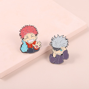 En gros : Épingles en émail Gojo Satoru Yuji, Broches et Badges <span class=keywords><strong>Manga</strong></span>, Figurines de personnages d'anime avec masque pour les yeux, Accessoires de cosplay Jujutsu, Bijoux - Product Image 4