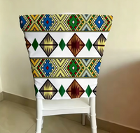 Housse de chaise personnalisée Éthiopie Moseb, design coloré, avec élastique, taille personnalisée, LOGO