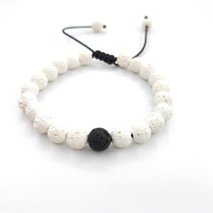 Bracelet en pierre naturelle avec perles de verre colorées pour le soulagement du stress – Vente en gros à prix réduit - Product Image 1