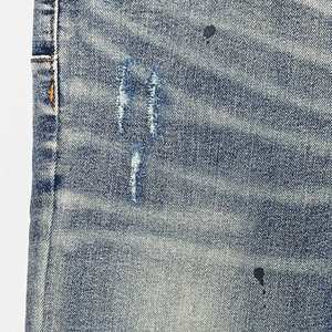 Pantalones Deportivos de Mezclilla Personalizables para <span class=keywords><strong>Hombre</strong></span>, Talla Grande, Lavados, con Estampado de Agujeros, Casuales, de Cintura Media, para Otoño y Verano - Product Image 6