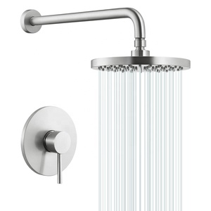 Juego de ducha en grifos de baño montados en la pared kits de latón de lujo lluvia ducha juego de ducha mezclador grifo conjunto ducha barato - Product Image 3