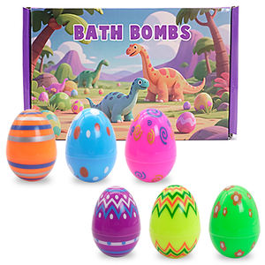 Venta al por mayor Etiqueta Privada perfumado orgánico burbuja huevo burbuja Fizzies sorpresa Dino juguete dinosaurio bombas de baño - Product Image 1