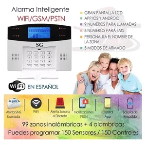 Wi-Fi GSM allarme per telefono cellulare senza fili sistema di sicurezza domestica con sensore porta ABS 433MHz GPRS rete batteria fonte di alimentazione - Product Image 2