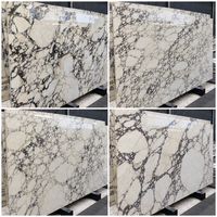 Prix d'une dalle de marbre Calacatta Viola |   Dalles de marbre blanc naturel et violet breccia pour revêtement mural de villa et sol d'hôtel poli 18 mm