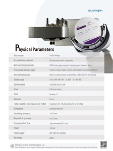 Prix de gros GUSROM GSM <span class=keywords><strong>7X</strong></span> – Machine de fraisage dentaire 5 axes tout-en-un, 60 000 tr/min, 24 programmes, 21 outils, entièrement servo, CE ISO - Product Image 6