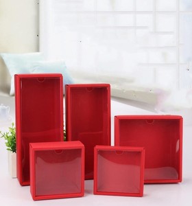 Phổ Biến Nhất Trắng Thẻ Giấy Đóng Cửa Bao Bì Hộp Với Cửa Sổ Rõ Ràng Nhanh Chóng Vận Chuyển Hộp Giấy Với Trong Suốt Rõ Ràng Nắp - Product Image 2