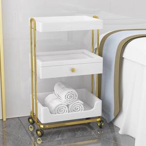 รถเข็นอเนกประสงค์สำหรับร้านเสริมสวย ชั้นวางอุปกรณ์เสริมสวยเคลื่อนที่ รถเข็นสปา รถเข็นทำเล็บ รถเข็นสำหรับมืออาชีพ - Product Image 2