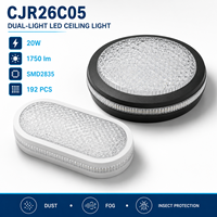 Plafonnier LED RGB à double effet lumineux, lampe ronde moderne à montage en surface, éclairage intérieur pour chambre à coucher, cuisine, décoration de la maison