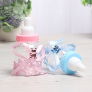 Décoration de fête prénatale, boîte cadeau pour garçon bleu, fille rose, boîte en plastique pour biberon, boîte à bonbons pour anniversaire, baptême, fête - Product Image 6