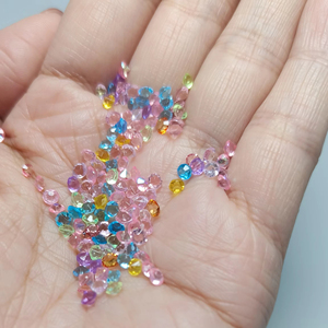CHENXI ลูกปัดตกแต่งสไลม์ขนาด 2 มม. สีสันสดใส โปร่งแสง ของตกแต่งชิ้นเล็กๆ - Product Image 5