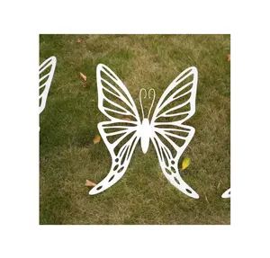Moderne Décoratif Métal Artisanat Art Abstrait Designer Insecte Insecte En Acier Inoxydable État Sculpture Métal Papillon