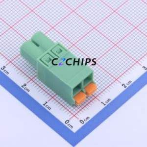 KF2EDGKN-5.0-2P Plug-in Terminal Block P=5mm Connector ( Connector Type: Plug )( Construction: 1x2P )( Pitch: 5mm ) - Product Image 1