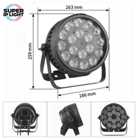 Projecteur LED Par étanche IP65 18x15W RGBW 4-en-1 DMX512 RDM 5/9CH avec boîtier en aluminium pour scène extérieure, mariage et événements