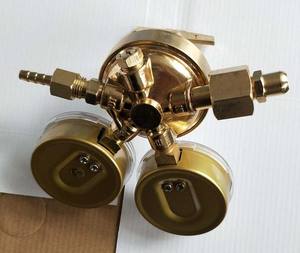 Bassa pressione regolatore di pressione del gas di prezzi all'ingrosso di materiale in ottone con due calibro per la saldatura - Product Image 2