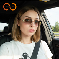 Twooo T1634 Lunettes de soleil tendance sans monture, style nouveau, personnalité polyvalente, tendance, voyage, protection solaire
