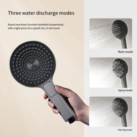 Ensemble de douche thermostatique encastré moderne et simple en chrome avec affichage numérique, pommeau de douche cascade en laiton, finition brossée pour appartement