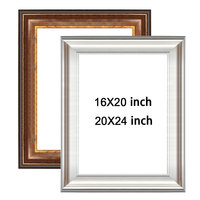 Vente en gros de cadre de toile de photo traditionnel en bois de pin massif personnalisé moulage de cadre de peinture de grande taille pour mur