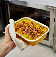 Moule à gâteau en aluminium doré 161x110x30/40/50mm, compatible four, pour préparation de repas et emballage, en vente