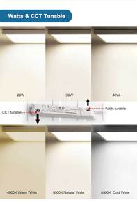 Venta caliente comercial 2*2 Panel LED lámpara plana diseño Industrial estilo cuadrado 3 potencia 3CCT conmutable IP54 clasificado alto - Product Image 4