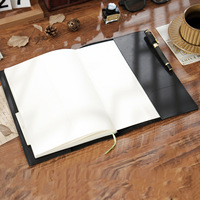 Cuaderno B5 de Piel de Vacuno de Primera Capa, Cuaderno de Recortes de Cuero Genuino con 88 Páginas Interiores, Cuaderno de Viaje de Alta Calidad para Escribir