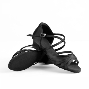 BX6001 Venta al por Mayor de Fábrica, Sandalias de Baile Latino con Punta Abierta para Mujer, Tacones de Satén Profesionales para Salsa, <span class=keywords><strong>Bachata</strong></span>, <span class=keywords><strong>Tango</strong></span> y Vals - Product Image 2