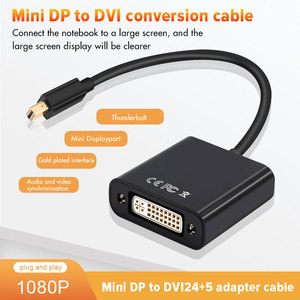 <span class=keywords><strong>Mini</strong></span> DP <span class=keywords><strong>DVI</strong></span> Adapter <span class=keywords><strong>Thunderbolt</strong></span> <span class=keywords><strong>Mini</strong></span> <span class=keywords><strong>DVI</strong></span> chuyển đổi PVC Nam Nữ hỗ trợ 1080P Màn hình máy chiếu hiển thị 5 mét - Product Image 2