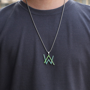 Collar <span class=keywords><strong>Alan</strong></span> Walker con Colgante Luminoso Electrónico que Brilla en la Oscuridad, Estilo Hip-hop para Discoteca - Product Image 3
