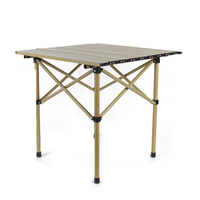 Table de camping pliable en aluminium durable au design moderne, portable et étanche pour l'extérieur, la plage, les pique-niques et les grillades