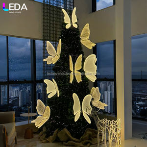 Leda מיוחד יום קישוט אביזרים הוביל מנורת פרפר קטנה זז פרפרים אור עבור חתונה חג המולד - Product Image 1