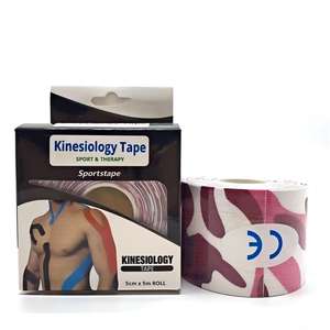 Cinta <span class=keywords><strong>de</strong></span> Kinesiología Adhesiva Fuerte y Transpirable <span class=keywords><strong>para</strong></span> Soporte Muscular <span class=keywords><strong>de</strong></span> <span class=keywords><strong>Rodilla</strong></span> y Hombro, 5cmx5m, Cintas Elásticas Deportivas Coloridas - Product Image 2