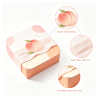 Individuelle Pfirsich-Themen-Papier-Gebäckbox für Dessert-Mooncake-Snack-Verpackung